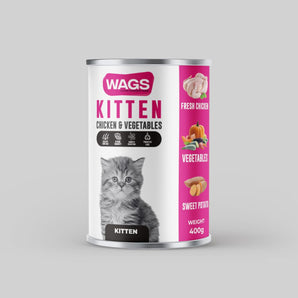 Wags Kitten Chicken with Vegetable pieces  400g