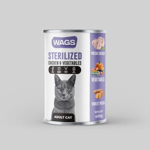 Wags Can Food Strelized Chicken with Vegetable pieces 400g